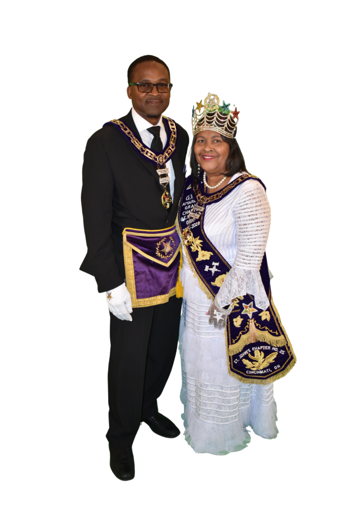 Grand Worthy Matron Latasha Carson-Joiner and Grand Worthy Patron Jermaine E. Wakefield